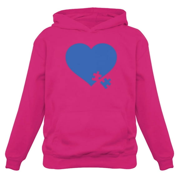 Tstars Womens Autism Awareness Heart Puzzle Hoodie Autism Awareness Month Autistic Spectrum Awareness Acceptance Autistic Support Shirts for Womens Hoodie