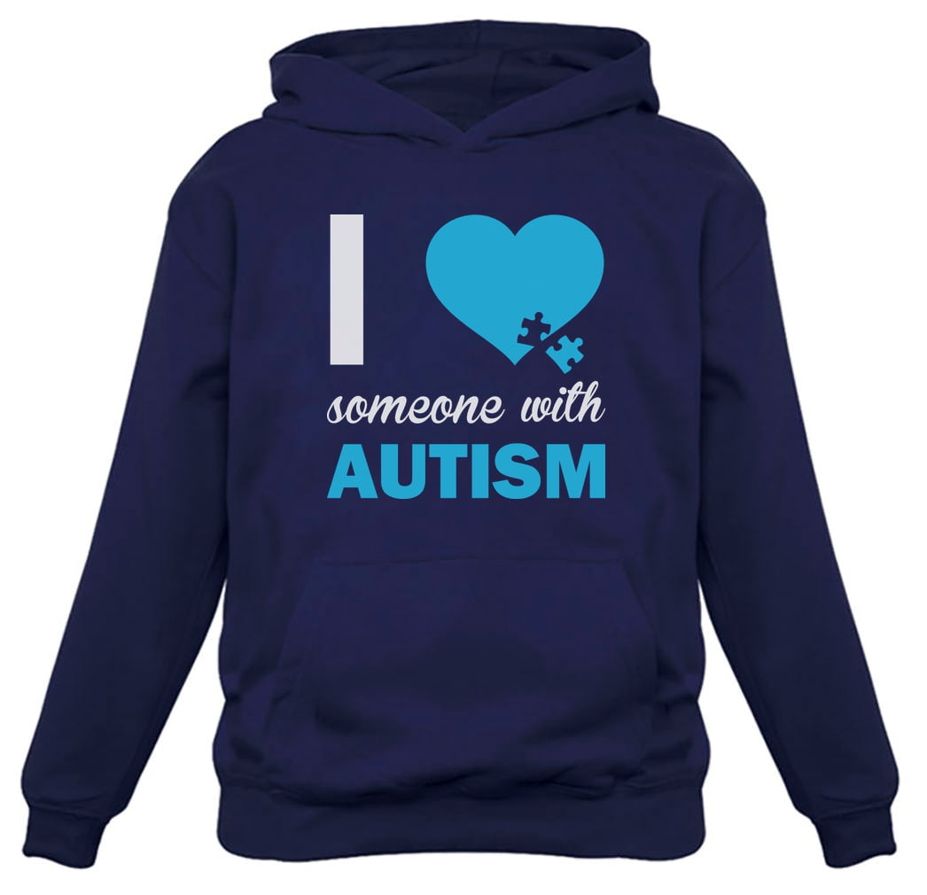 Tstars Womens Autism Awareness Hoodie I Love Someone with Autism Autistic Spectrum Awareness Acceptance Autistic Support Shirts for Womens Hoodie