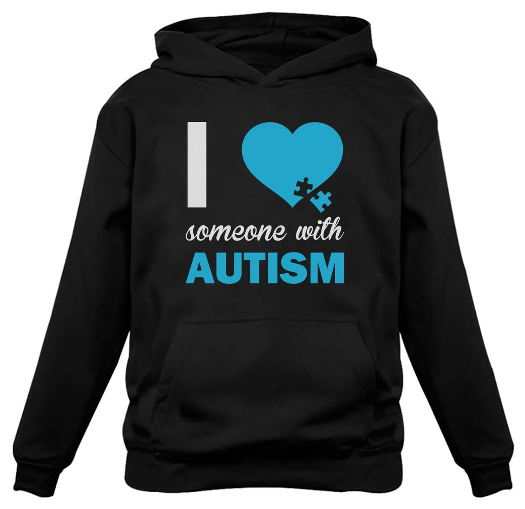 Tstars Womens Autism Awareness Hoodie I Love Someone with Autism Autistic Spectrum Awareness Acceptance Autistic Support Shirts for Womens Hoodie