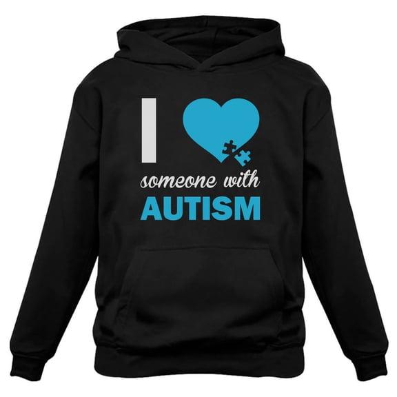 Tstars Womens Autism Awareness Hoodie I Love Someone with Autism Autistic Spectrum Awareness Acceptance Autistic Support Shirts for Womens Hoodie
