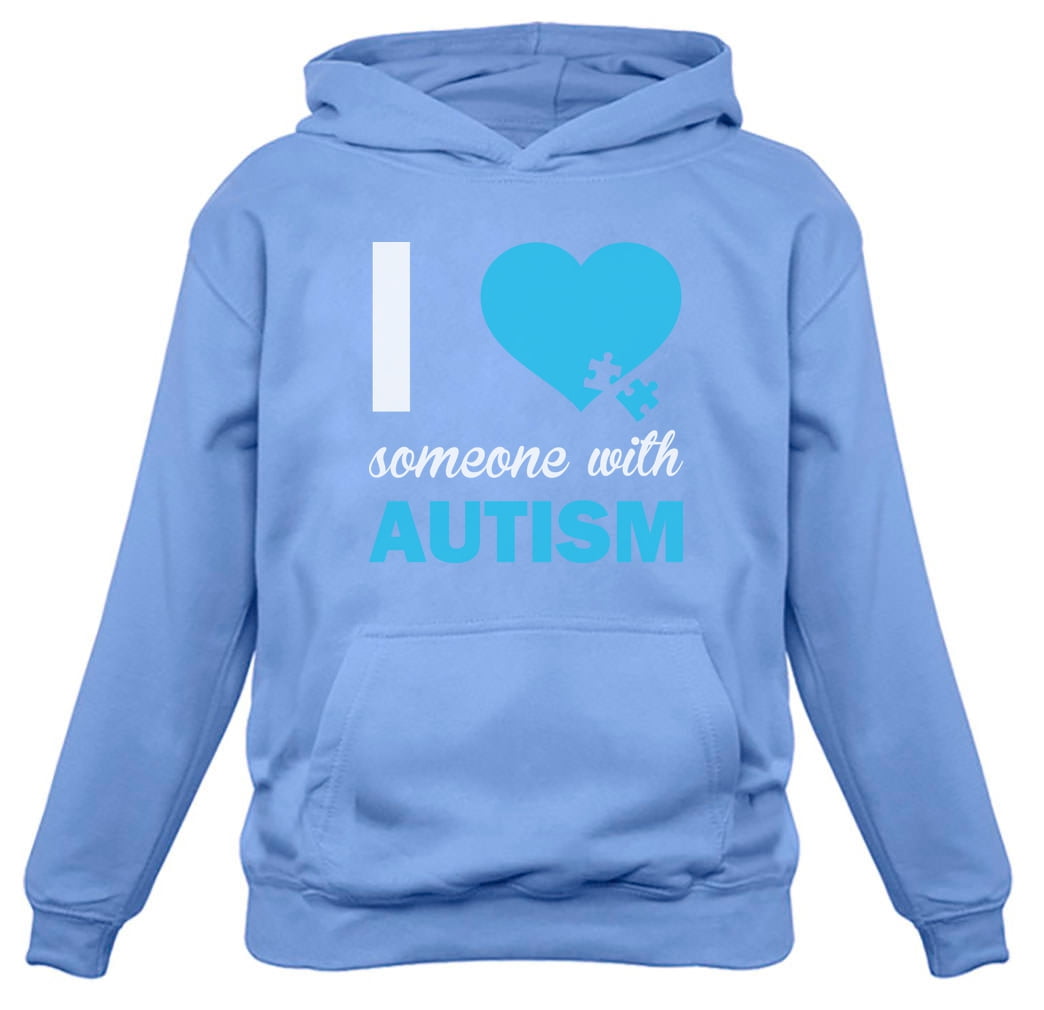 Tstars Womens Autism Awareness Hoodie I Love Someone with Autism Autistic Spectrum Awareness Acceptance Autistic Support Shirts for Womens Hoodie