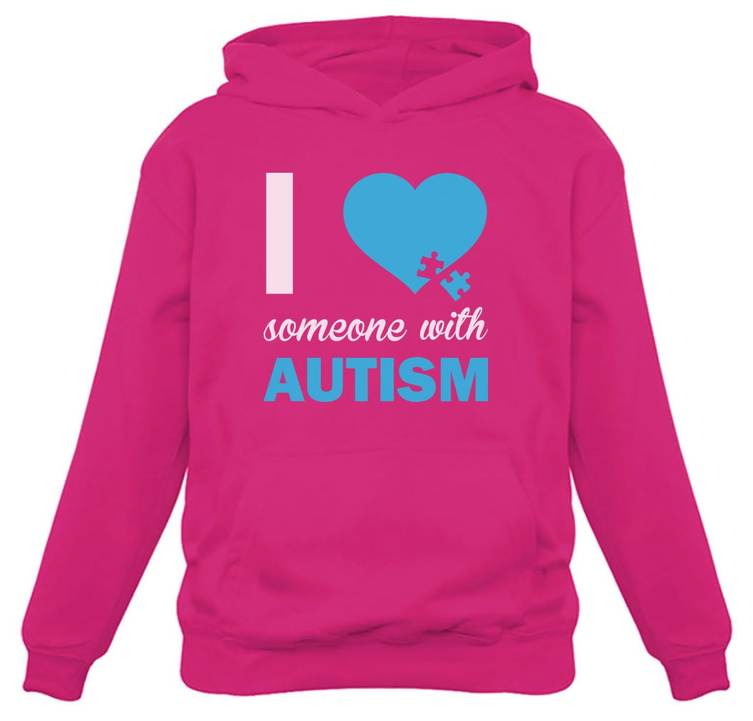 Tstars Womens Autism Awareness Hoodie I Love Someone with Autism Autistic Spectrum Awareness Acceptance Autistic Support Shirts for Womens Hoodie