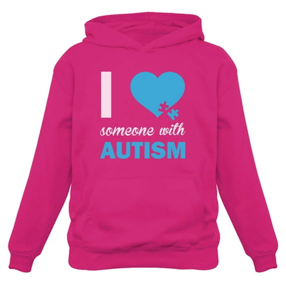 Tstars Womens Autism Awareness Hoodie I Love Someone with Autism Autistic Spectrum Awareness Acceptance Autistic Support Shirts for Womens Hoodie