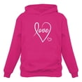thumbnail image 1 of Tstars Womens Beautiful Valentine's Day Love Cursive Heart Valentine's Day Cute Gift Idea for Her Wife Women Hoodie, 1 of 5