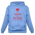 thumbnail image 1 of Tstars Womens Best Gift for Mothers Nurse Shirts I am a Mom and a Nurse Nothing Scares Me Gift for Nurse Cool Cute Gift for Mom Shirt for Mom Funny Humor Mothers Day Gift Women Hoodie, 1 of 7