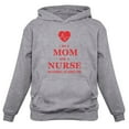 thumbnail image 1 of Tstars Womens Best Gift for Mothers Nurse Shirts I am a Mom and a Nurse Nothing Scares Me Gift for Nurse Cool Cute Gift for Mom Shirt for Mom Funny Humor Mothers Day Gift Women Hoodie, 1 of 6