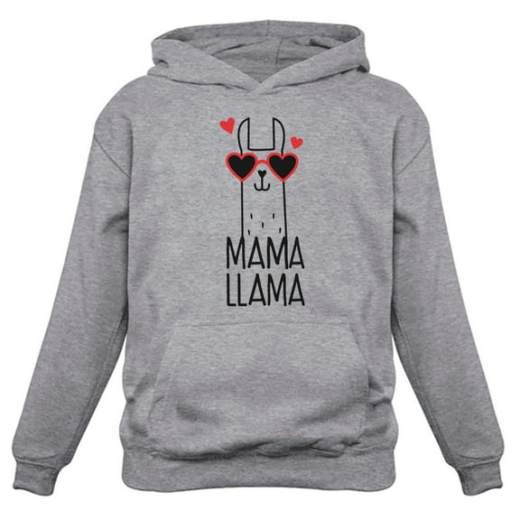 Tstars Womens Best Gift for Mother's Day Shirts Mama Llama Cool Cute Gift for Mom Shirt for Mom Gift for Wife Mothers Day Gift Women Hoodie