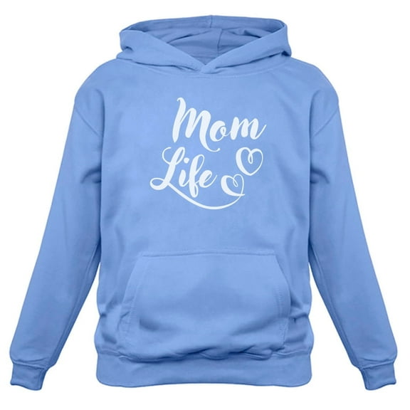 Tstars Womens Best Gift for Mother's Day Shirts Mom Life Heart Cool Cute Gift for Mom Shirt for Mom Perfect Mothers Day Gift Women Hoodie
