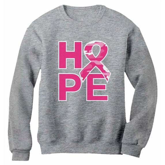 Tstars Womens Breast Cancer Awareness Shirts Hope Camo Pink Ribbon Pullover Pink Ribbon Cancer Support Ribbon Apparel Women Sweatshirt