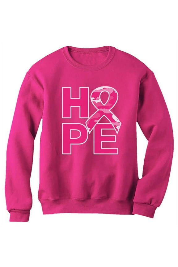 Womens Breast Cancer Awareness Shirts Hope Camo Pink Ribbon Pullover Pink Ribbon Cancer Support Ribbon Apparel Women Sweatshirt