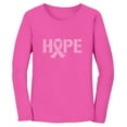 thumbnail image 1 of Tstars Womens Breast Cancer Awareness Shirts Hope Pink Ribbon Cancer Support Ribbon Apparel for Women Long Sleeve Graphic T Shirt, 1 of 6