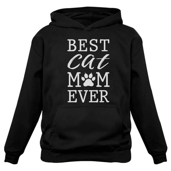 Tstars Womens Cat Lovers Shirt Cute Cat Best Cat Mom Ever Pet Animal Lovers Shirt Gift Cat Clothing Gifts for Her Women Hoodie