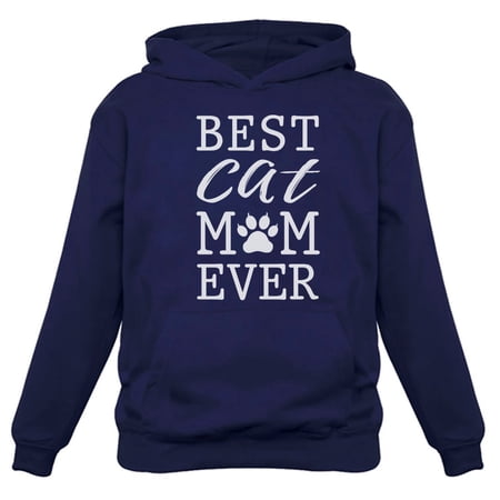 Tstars Womens Cat Lovers Shirt Cute Cat Best Cat Mom Ever Pet Animal Lovers Shirt Gift Cat Clothing Gifts for Her Women Hoodie