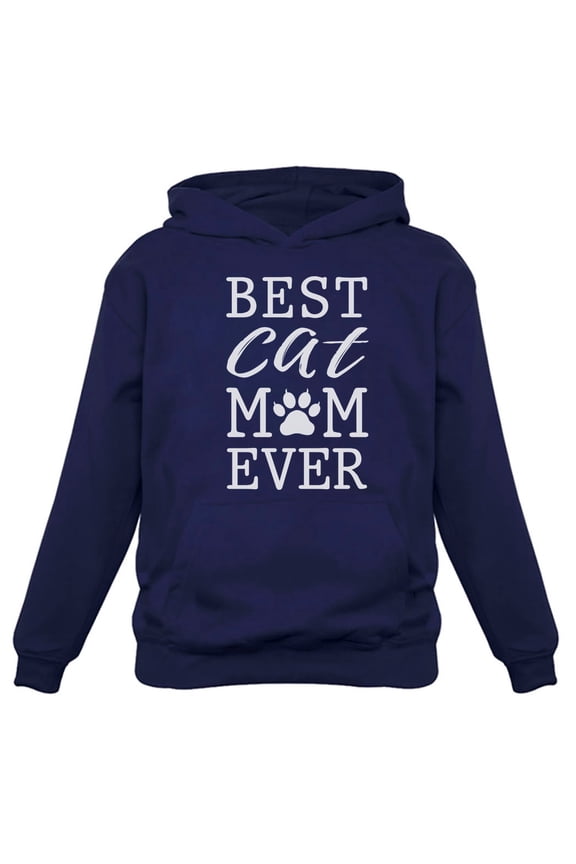 Womens Cat Lovers Shirt Cute Cat Best Cat Mom Ever Pet Animal Lovers Shirt Gift Cat Clothing Gifts for Her Women Hoodie