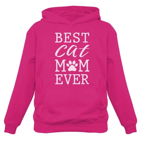 Tstars Womens Cat Lovers Shirt Cute Cat Best Cat Mom Ever Pet Animal Lovers Shirt Gift Cat Clothing Gifts for Her Women Hoodie
