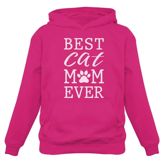 Tstars Womens Cat Lovers Shirt Cute Cat Best Cat Mom Ever Pet Animal Lovers Shirt Gift Cat Clothing Gifts for Her Women Hoodie
