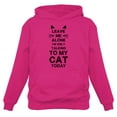 thumbnail image 1 of Tstars Womens Cat Lovers Shirt Cute Cat Leave Me Alone I'm Only Talking to my Cat Today Funny Humor Pet Animal Lovers Shirt Gift Cat Clothing Gifts for Her Women Hoodie, 1 of 5