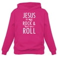 thumbnail image 1 of Tstars Womens Christian Shirts Christian Clothes Jesus is my Rock and Thats How I Roll Christian Clothes for Ladies Following Jesus Faith Shirts Christian Outfits Jesus Clothing Women Hoodie, 1 of 4