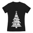 thumbnail image 1 of Tstars Women's Distressed Christmas Tree Xmas Party Holiday T-Shirt, 1 of 5
