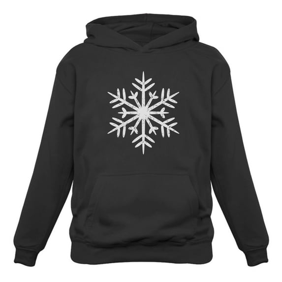 Tstars Womens Christmas Shirts Gift Big White Snowflakes Christmas Family Holiday Shirts Xmas Party Christmas Gifts for Her Sweatshirt Xmas Women Birthday Gift Hoodie