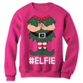 thumbnail image 1 of Tstars Womens Christmas Shirts Gift Elf Suit Elfie Christmas Funny Humor Family Holiday Shirts Xmas Party Christmas Gifts for Her Women Sweatshirt, 1 of 5