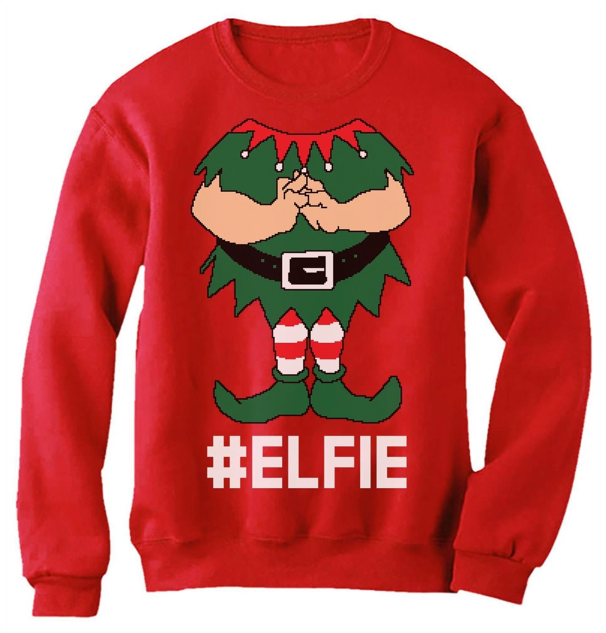 Tstars Womens Christmas Shirts Gift Elf Suit Elfie Christmas Funny Humor Family Holiday Shirts Xmas Party Christmas Gifts for Her Women Sweatshirt