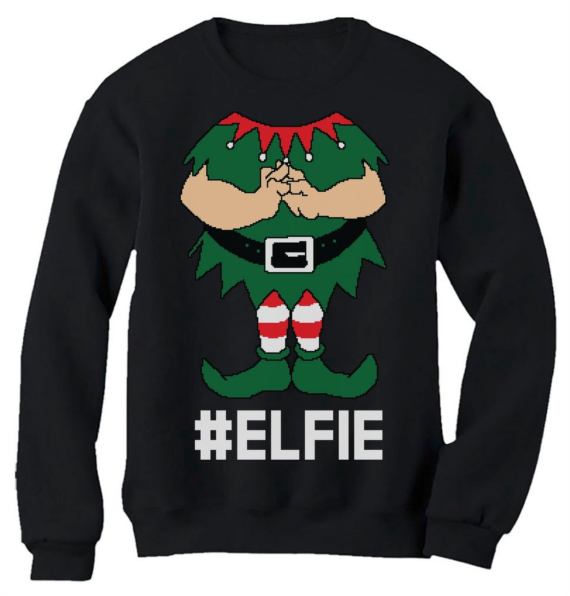 Tstars Womens Christmas Shirts Gift Elf Suit Elfie Christmas Funny Humor Family Holiday Shirts Xmas Party Christmas Gifts for Her Women Sweatshirt