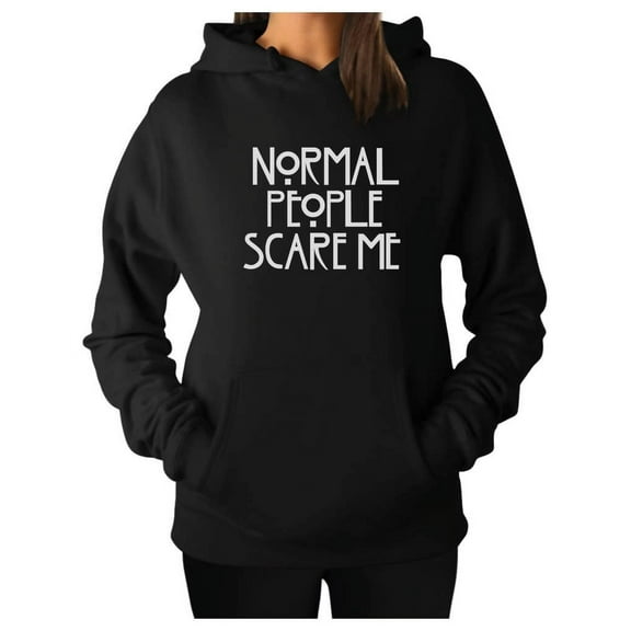 Tstars Womens Christmas Shirts Gift Normal People Scare Me Cool Slogan TV Inspired Family Holiday Shirts Xmas Party Christmas Gifts for Her Birthday Gift Christmas Women Hoodie