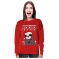 thumbnail image 1 of Tstars Womens Christmas Sweatshirt Slothy Holiday Shirt Funny Gift for Her Xmas Party Long Sleeve Tee, 1 of 5