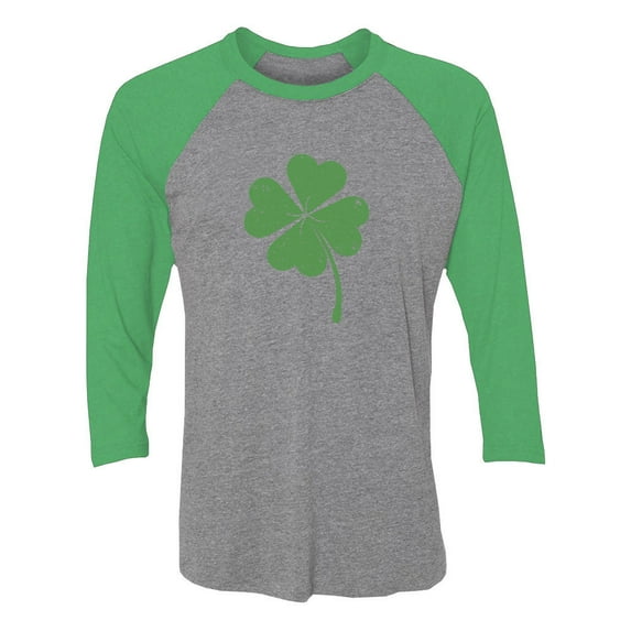 Tstars Womens Clover St Patricks Day Irish Shamrock St Patricks Day Hearts Shirts Gift for Her Irish Shirt Pride Proud Irish 3-4 Women Sleeve Baseball Jersey Shirt