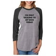 thumbnail image 1 of Tstars Womens Dog Lover Shirt Gift for Dog Owner Only Talking to my Dog Today Introverts Funny Humor Animal Lovers Shirt Pet Gifts for Her 3-4 Women Sleeve Baseball Jersey Shirt, 1 of 3