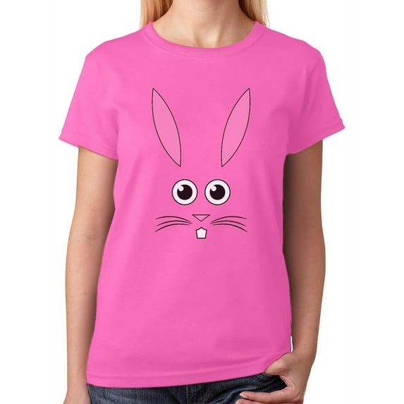 Tstars Womens Easter Holiday Shirts Bunny Face Girls Shirt Easter Rabbit Happy Easter Party Shirts Easter Gifts for Her Women T Shirt