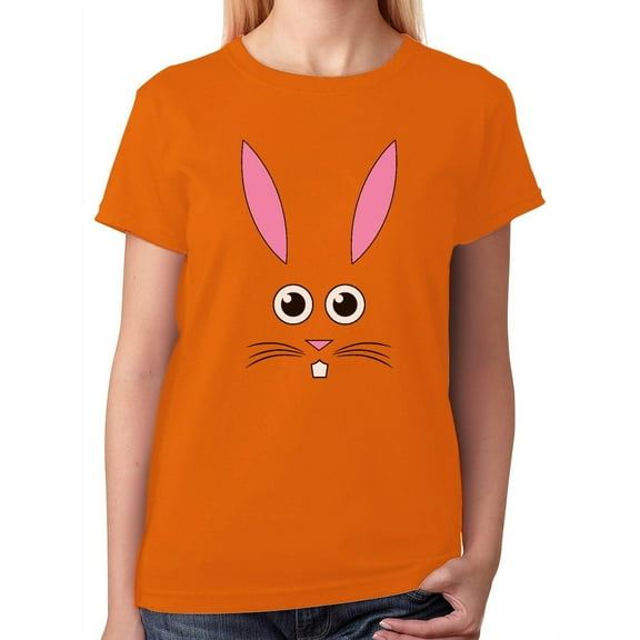 Tstars Womens Easter Holiday Shirts Bunny Face Girls Shirt Easter Rabbit Happy Easter Party Shirts Easter Gifts for Her Women T Shirt