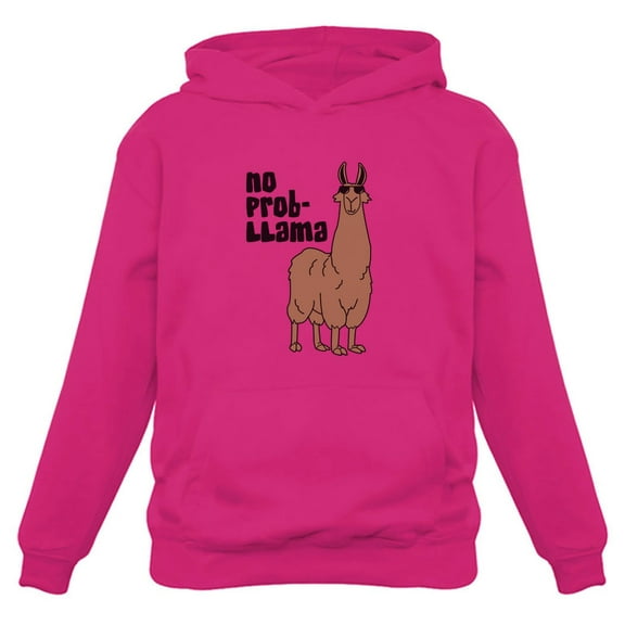 Tstars Womens Funny Sarcastic Tee Humor Gag Shirts No Prob Llama Graphic Sweatshirt Gift Idea for Her Christmas Birthday Gift for Women Hoodie