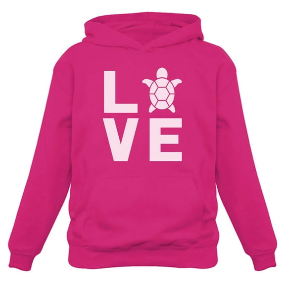 Tstars Womens Gift for Animal Lovers I Love Turtles Sweatshirt Animal Lover Turtle Print Cute Christmas Birthday Gift Womens Hoodie