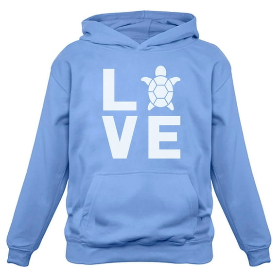 Tstars Womens Gift for Animal Lovers I Love Turtles Sweatshirt Animal Lover Turtle Print Cute Christmas Birthday Gift Womens Hoodie