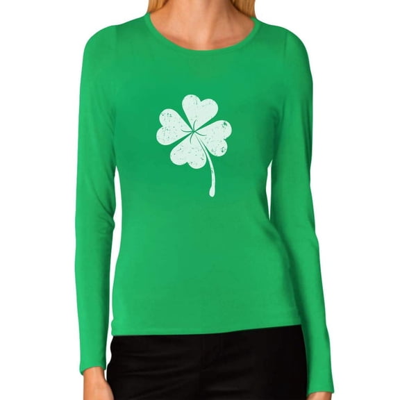 Tstars Womens Gifts for Irish St Patricks Day Lucky Charm Clover St Patricks Day Beautiful Shirts Gift for Her Irish Shirt Pride Proud Irish Women Long Sleeve Graphic T Shirt