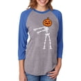 thumbnail image 1 of Tstars Womens Halloween Party Shirt Floss Dance Pumpkin Skeleton Spooky Trick or Treat Day of the Dead Gifts for Her 3-4 Women Sleeve Baseball Jersey Shirt, 1 of 7