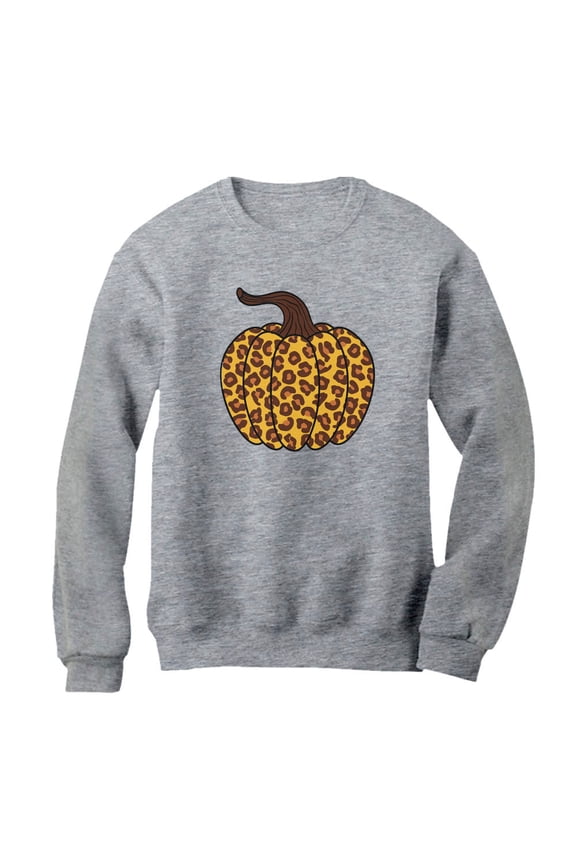 Womens Halloween Party Shirt Leopard Halloween Pumpkin Fall Top Day of the Dead Graphic Spooky Trick or Treat Funny Humor Gifts for Her Sweatshirt
