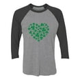 thumbnail image 1 of Tstars Womens Irish Green Clovers Heart St Patricks Day Shamrock Shirts Gift for Her Irish Shirt Pride Proud Irish 3-4 Women Sleeve Baseball Jersey Shirt, 1 of 7
