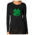 thumbnail image 1 of Tstars Womens Irish Shamrock Green Clover Heart Gift for St Patricks Day Beautiful Shirts Gift for Her Irish Shirt Pride Proud Irish Women Long Sleeve T Shirt, 1 of 6