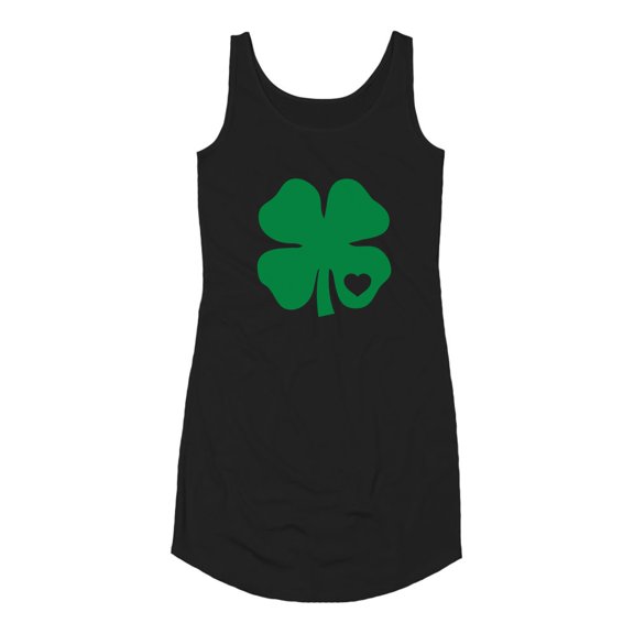 Tstars Womens Irish Shamrock Green Clover Heart Gift for St Patricks Day Cute Shirts Gift for Her Irish Shirt Pride Proud Irish Top Tank Dress Tunic