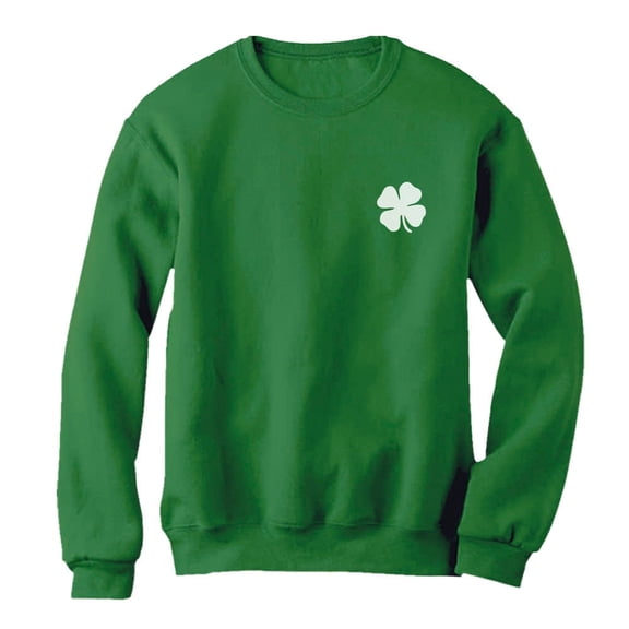 Tstars Womens Irish Shamrock Pocket Size Lucky Charm Clover Gifts for Irish St Patricks Day Beautiful Shirts Gift for Her Irish Shirt Pride Proud Irish Women Sweatshirt