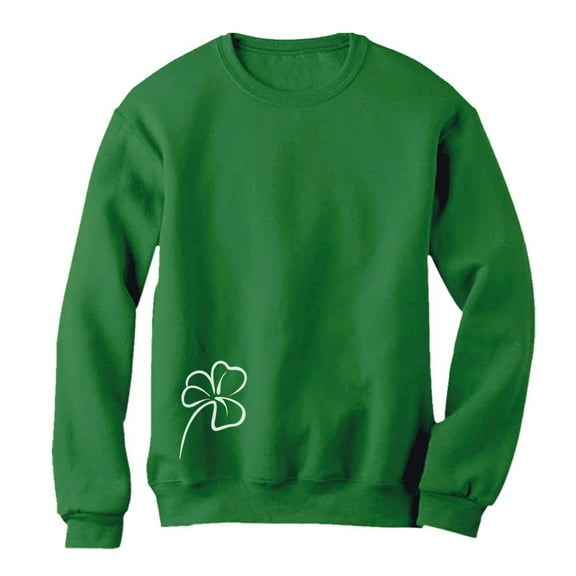 Tstars Womens Irish Shamrock St Patricks Day Clover Women St Patricks Day sweat Shirts Gift for Her Irish Shirt Pride Proud Irish Sweatshirt