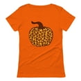 thumbnail image 1 of Tstars Womens Leopard Halloween Pumpkin Gifts for Her Graphic T Shirt Orange L, 1 of 7