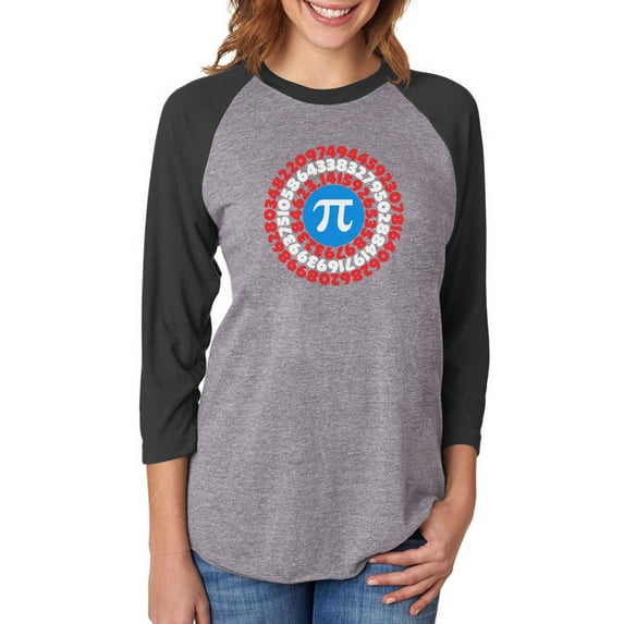 Tstars Womens Pi Day 3.14 Day Superhero Captain Pi Gift Pi Day T-Shirt Math Shirts Mathematics Geek Funny Humor Women 3-4 Sleeve Baseball Jersey Shirt