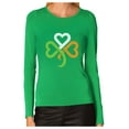 thumbnail image 1 of Tstars Womens Shamrock Ireland Clover Hearts for St Patricks Day Gift St Patricks Day Beautiful Shirts Gift for Her Irish Shirt Pride Proud Irish Women Long Sleeve T Shirt, 1 of 6