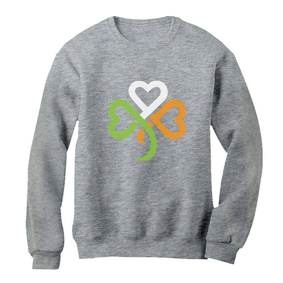 Tstars Womens Shamrock Ireland Clover Hearts for St Patricks Day Women St Patricks Day Shirts Gift for Her Irish Shirt Pride Proud Irish Sweatshirt
