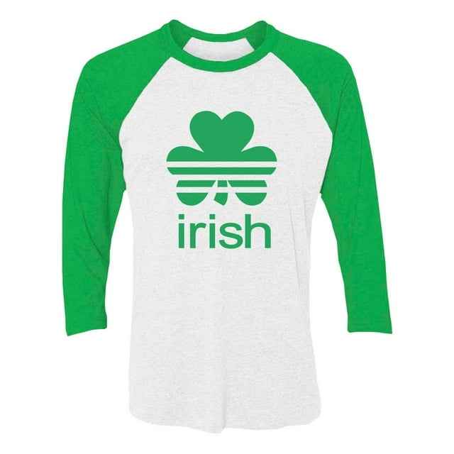 Tstars Womens St Patricks Day Shamrock Clover Irish Birthday Gift St Patricks Day Shirts Gift for Her Irish Shirt Pride Proud Irish 3-4 Women Sleeve Baseball Jersey Shirt