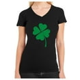 thumbnail image 1 of Tstars Womens St Patricks Day Shirt Green Heart Clover Irish Shamrock Women's Fitted V Neck St Patricks Day Shirts Gift for Her Irish Shirt Pride Proud Irish T Shirt, 1 of 6